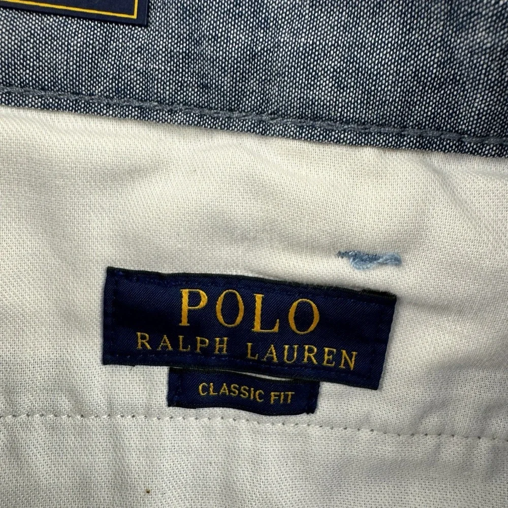 Polo Ralph Lauren Mens Light Blue Canvas Cotton Utility Shorts Size 42B NWT